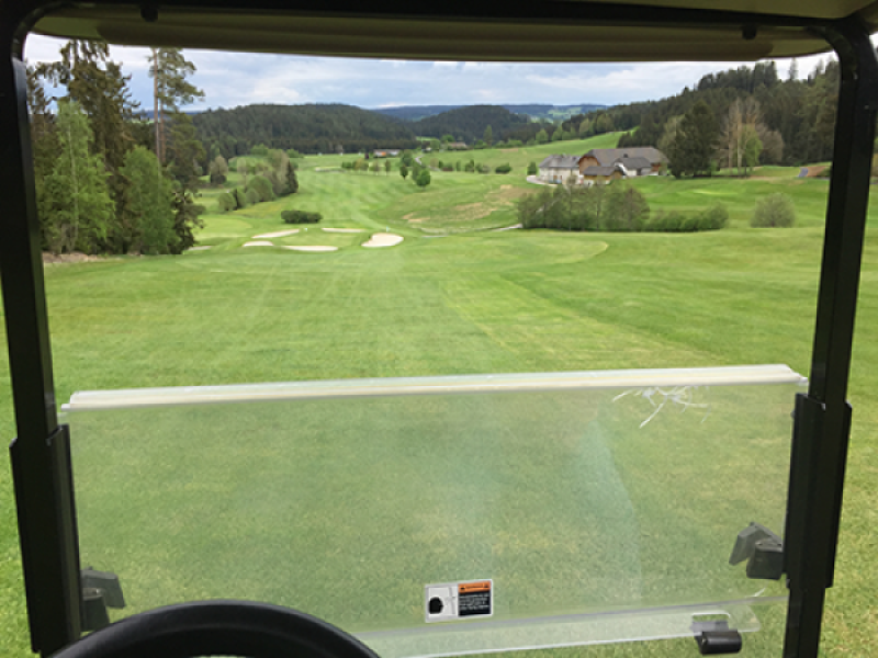 4 Blick aus dem Cart auf der 17 im GC Sterngartl.